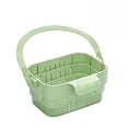 thumbnail image 1 of Foldable Hanging Sink Drain Basket Stretchable Kitchen Colander with Flip Cover Space Saving Food Strainer, Multi-functional Faucet Storage Rack Draining for Fruits Vegetables Utensils, 1 of 7