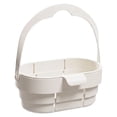thumbnail image 1 of Foldable Hanging Sink Drain Basket, Stretchable Kitchen Colander with Flip Cover, Space Saving Food Strainer, Multifunctional Faucet Storage Rack Draining for Fruits Vegetables Utensils,White, 1 of 9
