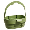 thumbnail image 1 of Foldable Hanging Sink Drain Basket, Stretchable Kitchen Colander with Flip Cover, Space Saving Food Strainer, Multifunctional Faucet Storage Rack Draining for Fruits Vegetables Utensils,Green, 1 of 9