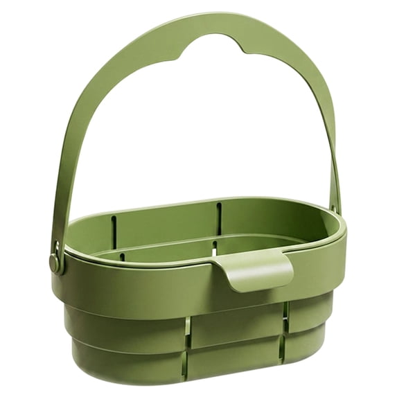 Foldable Hanging Sink Drain Basket, Stretchable Kitchen Colander with Flip Cover, Space Saving Food Strainer, Multifunctional Faucet Storage Rack Draining for Fruits Vegetables Utensils,Green