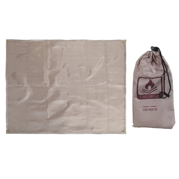 Foldable Heat Resistant Flame Retardant Blanket Proof Mat for Barbecue and Camping Floor Protector Insulation Pad