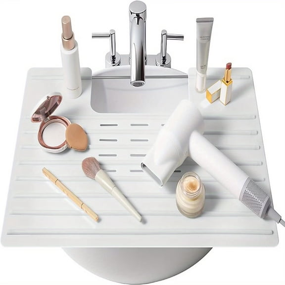 Foldable Heat-Resistant Sink Cover - Multi-Functional Bathroom & Kitchen Countertop Mat