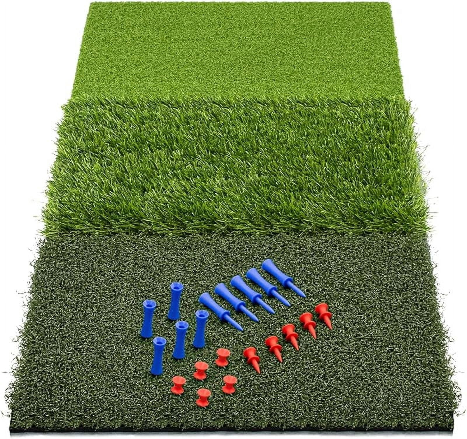 Sample Hit Mat Foldable Heavy-Duty Golf Hitting Mat, Practice Mat with 10mm EVA Rubber ...