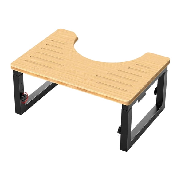 Foldable Height Adjust Bathroom Stool Multipurpose Toilet Step Stool Easy Carry Toilet Stools for Elderly & Adults