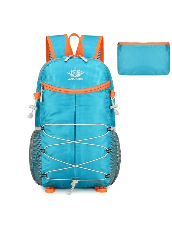 Foldable Hiking Backpack, Lightweight Packable Outdoor Travel Daypack, 20L Water Resistant Large Capacity Backpack for Camping and Cycling