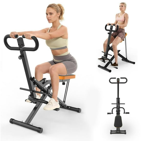 Foldable Home Upright Stepper Full-body Aerobic Training Equipment Adjustable Handrails And Pedals Seat Cushion Included Weight Capacity: 300 Lbs