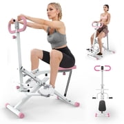 Foldable Home Upright Stepper Full-body Aerobic Training Equipment Adjustable Handrails And Pedals Seat Cushion Included Weight Capacity 300 Lbs