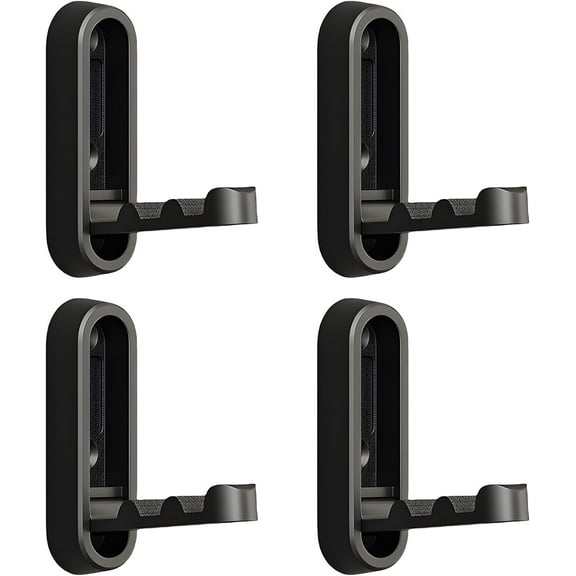 Foldable Hooks Wall Mount Heavy Duty Wall Hanger, Space Saving Storage Organizer, Long Lasting Decorative Utility Hooks | 4 Pieces Foldable Towel Holder Set for Bathroom Bedroom(Black)Z