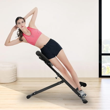 Foldable Hyper Back Extension Roman Chair, 5 Position Adjustable Hyperextension Abdominal Workout Machine Sit Up Full Body Exercise Core & Abdominal Trainers, Max Load: 150kg/330lbs