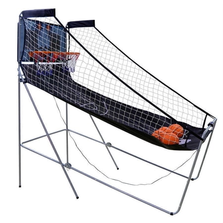 Foldable Indoor Basketball Arcade Game with Electric Scoreboard, 2 Players