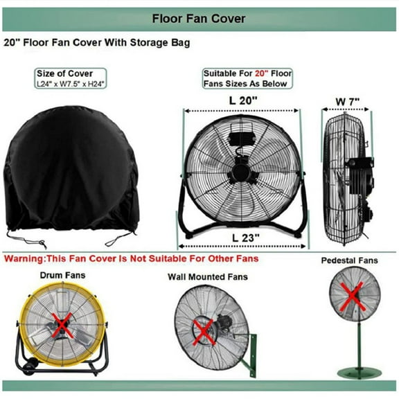 Foldable Industrial Electric Fan Cover Fan Cover Sun Protection Dust Cover