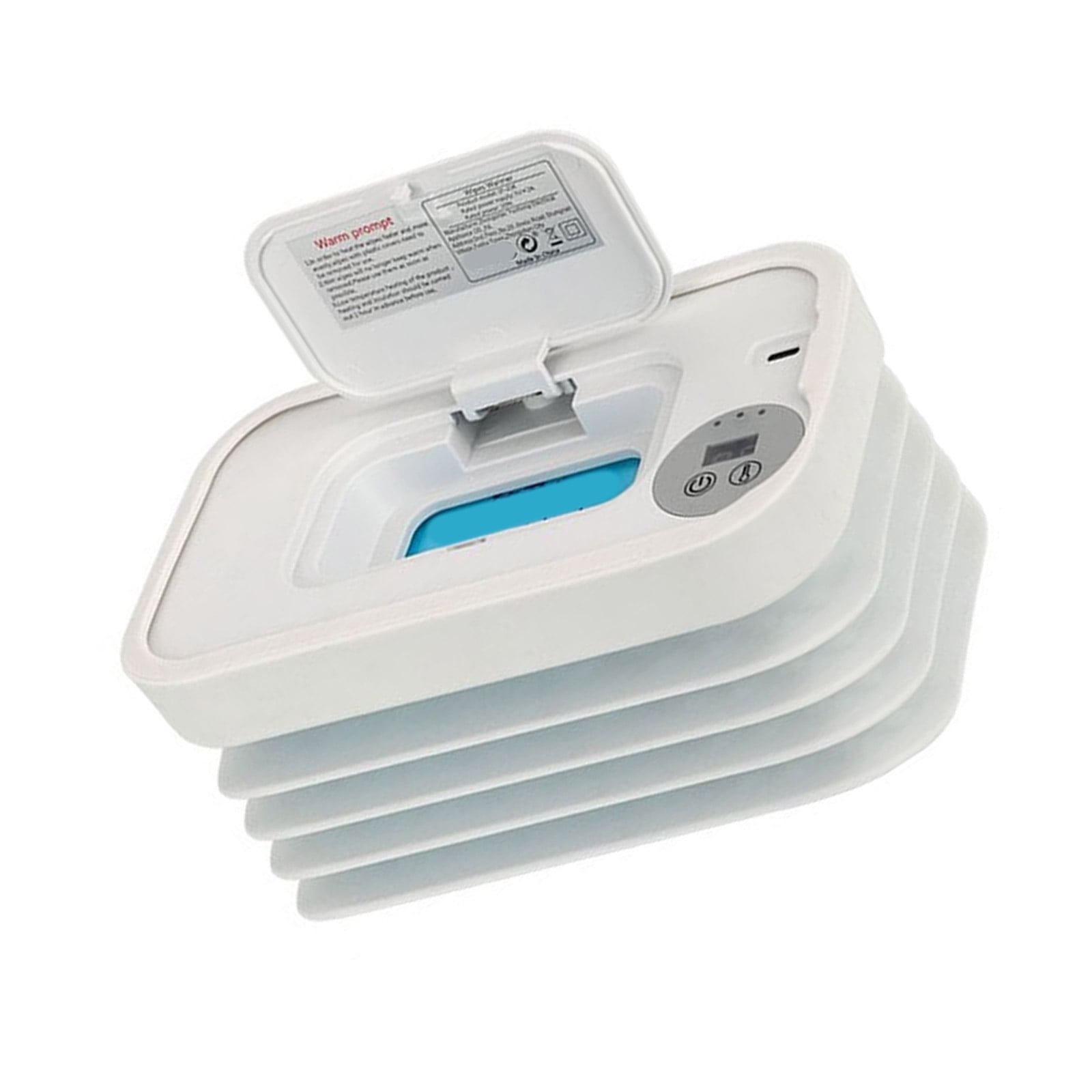 Foldable Infant Wet Wipe Warmer Heating Systems 3 Heat Modes High Capacity Storage Safe Plastic Construction