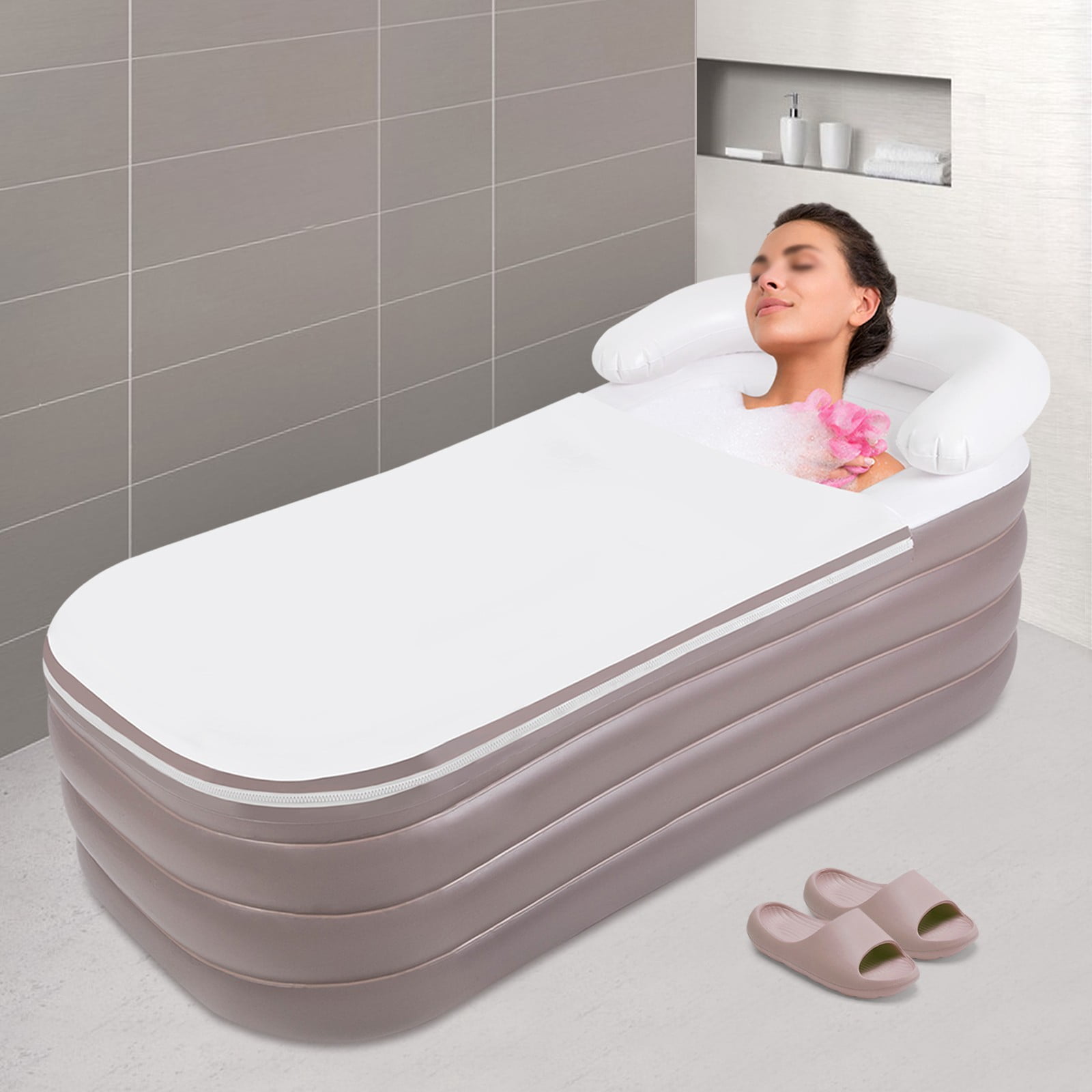 Foldable Inflatable Bathtub with Electric Pump for Home Spa Relaxation