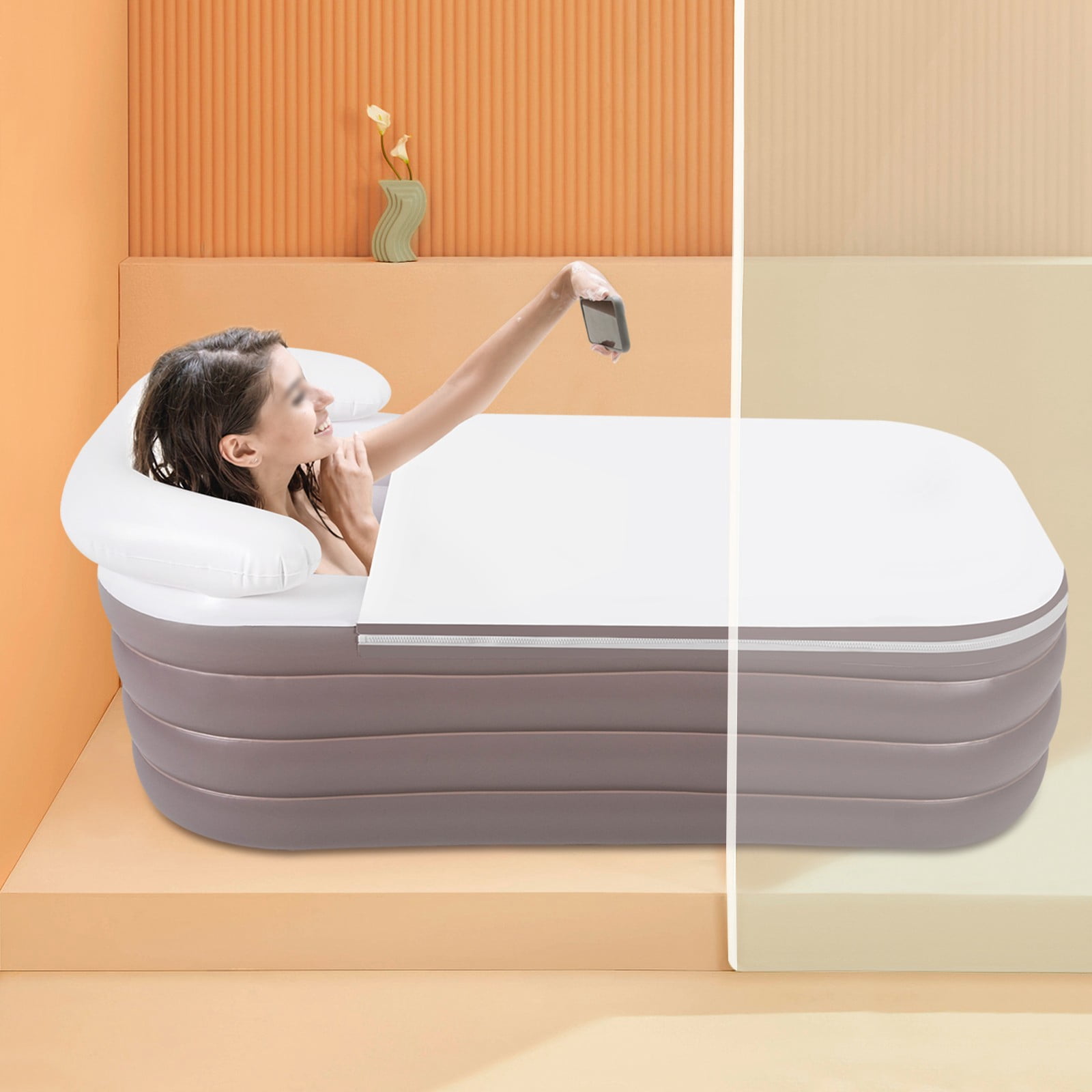 Foldable Inflatable Bathtub with Electric Pump for Home Spa Relaxation