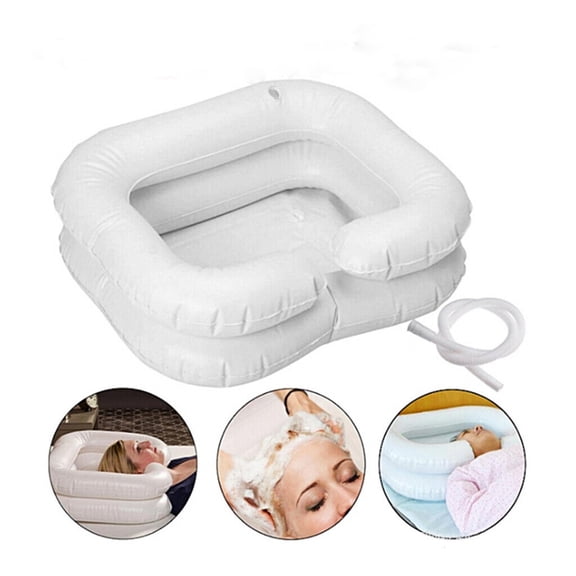 Foldable Inflatable Portable Basin Sink Hair Washing Aids In Bed Travel Indoor