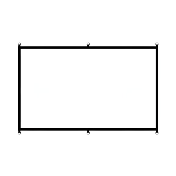 Foldable Install 16:9 D Rings Movie Screen Thickened Polyester Home Theater Camping
