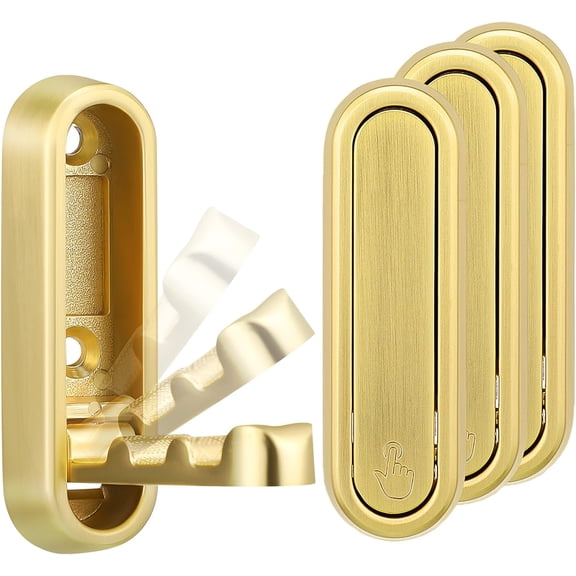 Foldable Invisible Wall Hooks for Bathroom and Kitchen Zinc Alloy Coat and Backpack Hanging Hooks 4pcs Copper Brushed Towel and Shower