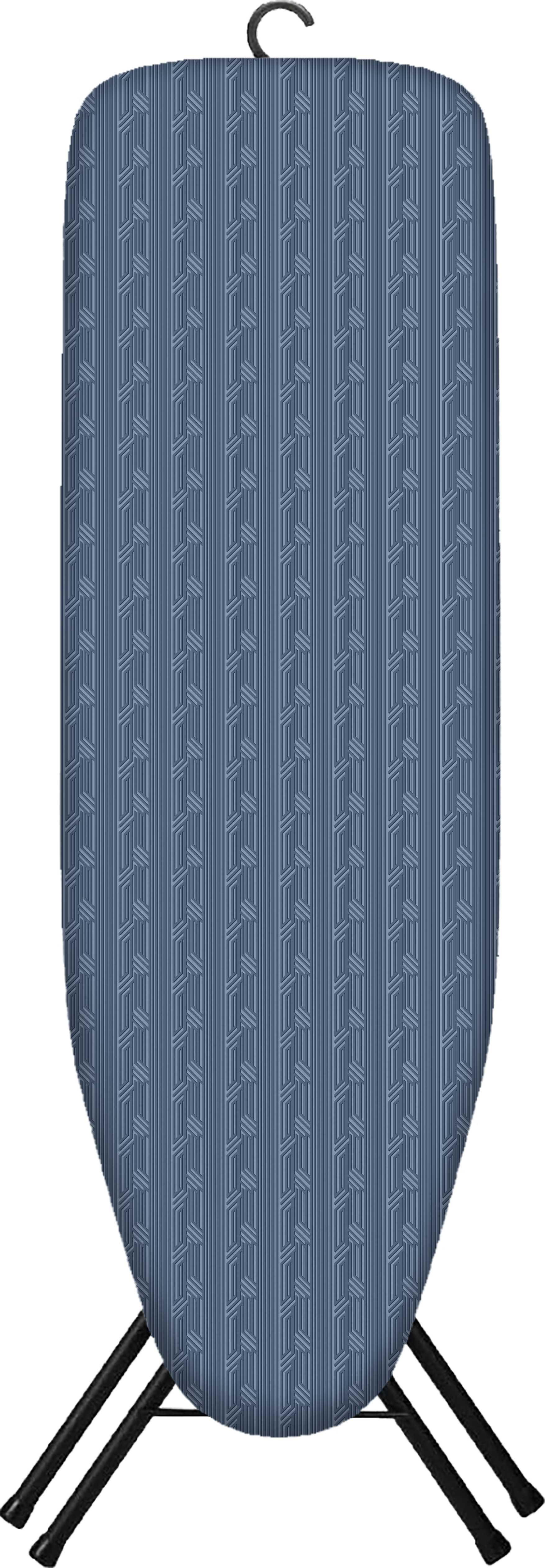 Midnight Blue Foldable Ironing Board with Steel X-Legs and Iron Rest
