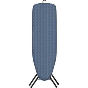 Foldable Iron Board with 4 Layered Cover and Pad Height Adjustable up to 35 Inches Iron Rest, Hook Steel X-Legs Midnight Blue