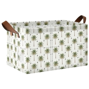 Foldable Iron Frame Open Home Storage Bins 16.9×11.4×10 Inch Waterproof Nice Cube Shelf Baskets Cream Tropicpalm