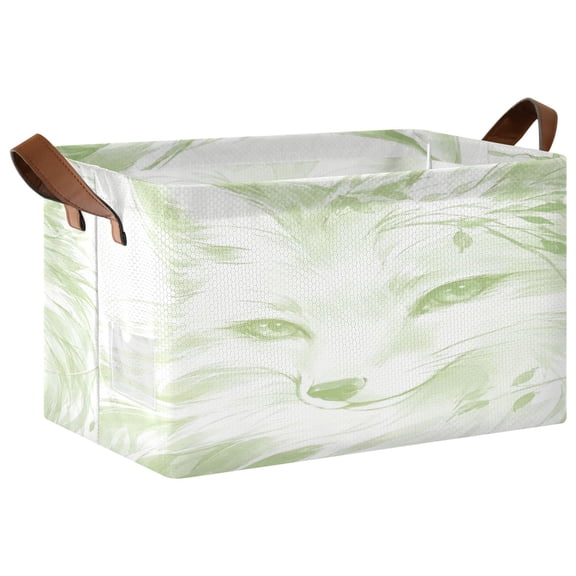 Foldable Iron Frame Open Home Storage Bins 16.9×11.4×10 Inch Waterproof Nice Cube Shelf Baskets Greenfox