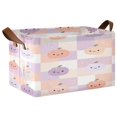 thumbnail image 1 of Foldable Iron Frame Storage Basket Open Basket Bins Versatile Organizer for Laundry Bathroom Closet 16.9” x 11.4” x 10” Light-colored Pumpkin, 1 of 7