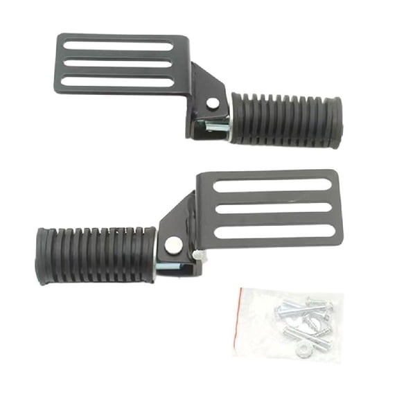 Foldable Iron Motorcycle Foot Pegs, Heavy Duty Step Plate, Fit for Bikes, 2pcs