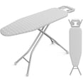 thumbnail image 1 of Foldable Ironing Board, Heavy Duty Iron Board with 9 Adjustable Heights, 4 Layer Cover and Safety Iron Rest, 52X14 Compact and Space Save Iron Board for Home Laundry Room Use, Gray&White, 1 of 9