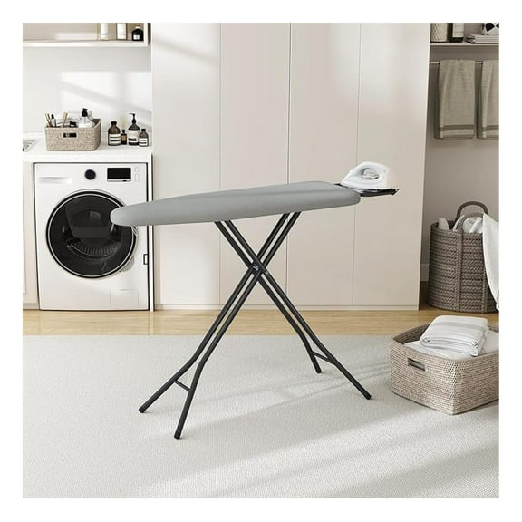 Foldable Ironing Board, Heavy Duty Iron Board with 9 Adjustable Heights, 4 Layer Cover and Safety Iron Rest, 52X14 Compact and Space Save Iron Board for Home Laundry Room Use,