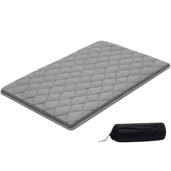 Foldable Japanese Floor Futon Mattress, 3.5-Inch High-Density Foam Sleeping Pad, Portable Tatami Mat for Camping, Yoga, Dormitory & Guest Room, Includes Storage Bag (Full)
