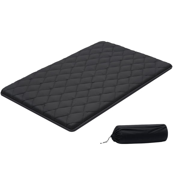 Foldable Japanese Floor Futon Mattress, 3.5-Inch High-Density Foam Sleeping Pad, Portable Tatami Mat for Camping, Yoga, Dormitory & Guest Room, Includes Storage Bag (Full)