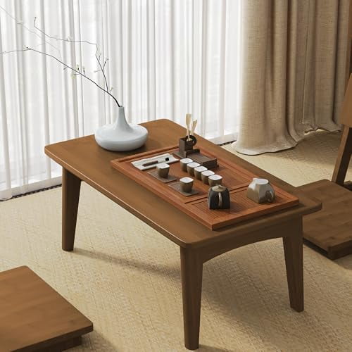 Foldable Japanese Floor Table, Japanese Folding Table for Tatami, Tea, Meditation, Dining - Portable & Easy Storage, No Assembly Required - Compact Design for Sitting On The Floor23.62in$$Furniture