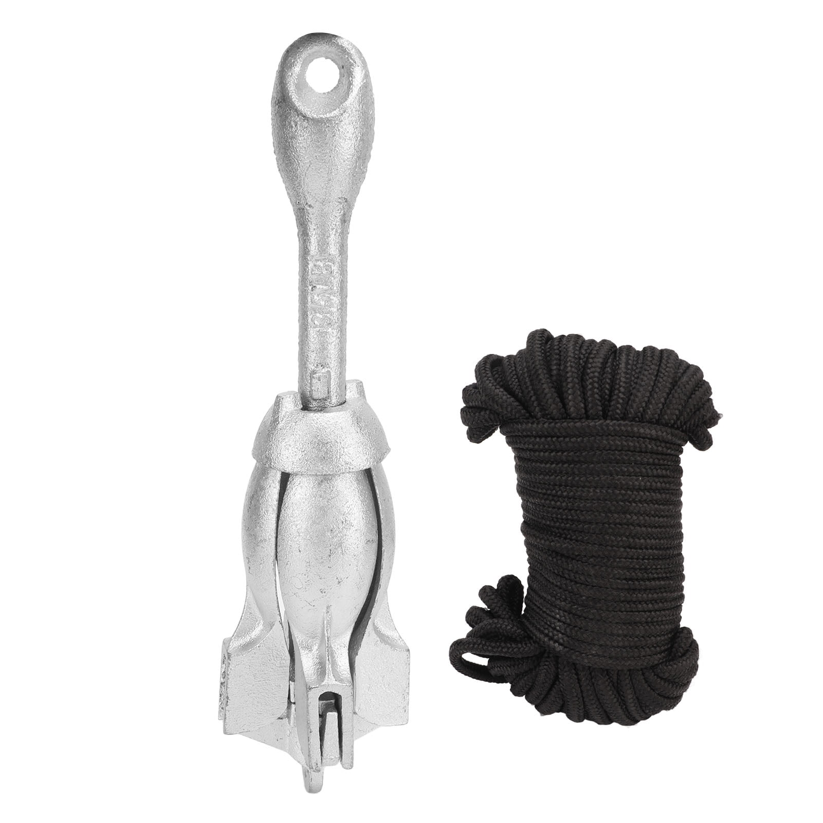 Foldable Kayak Anchor 1.5kg Silver Look High Carbon Steel Anchor Anti Corrosion Four Claw