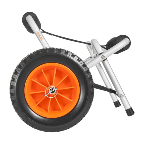 Kayak Cart 250lbs - Foldable Kayak Trolley with 10 Tires & Ratchet Strap - Canoe, Paddleboard, Jon Boat Transport