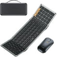 thumbnail image 1 of Foldable Keyboard and Mouse, XKM01 True Full-Size Folding Wireless Mouse Combo for Business Travel, a Portable Office Suite On-the-Go, Compatible with Laptop iPad Tablet - Gray, 1 of 4