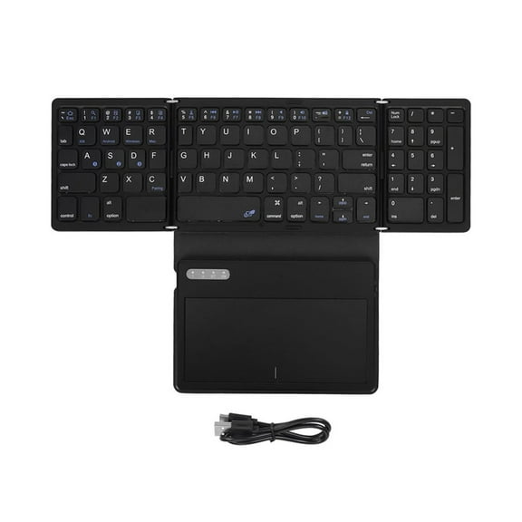 Foldable Keyboard With Integrated Touchpad And Numpad Long Battery Service For 30Hrs Uninterrupted Work