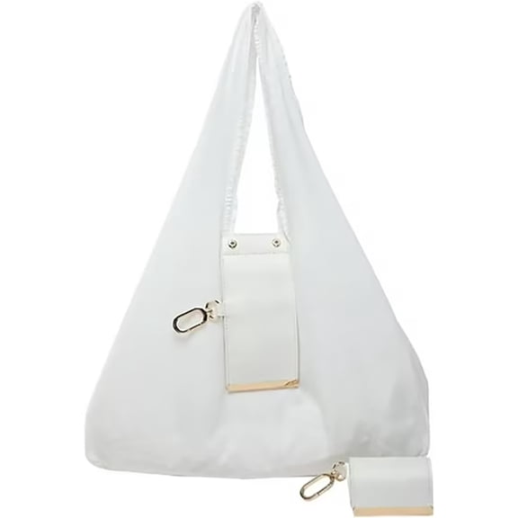 Foldable Keychain Tote Bag,Large Capacity Storage Fabric Bag, Eco-friendly Shopping Bag, Portable Handbag for Daily Errands