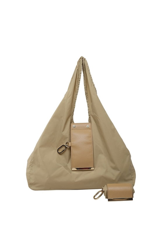 Foldable Keychain Tote Bag with Key Ring, Reusable Grocery Bag, Lightweight Packable Shopping Bag, Mini Travel Pouch