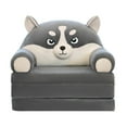thumbnail image 1 of Foldable Kids Sofa Bed - 2-in-1 Design, Plush Velvet Cover - Removable/Washable, No Filler - for Living Room, Bedroom & Toddlers, 1 of 5