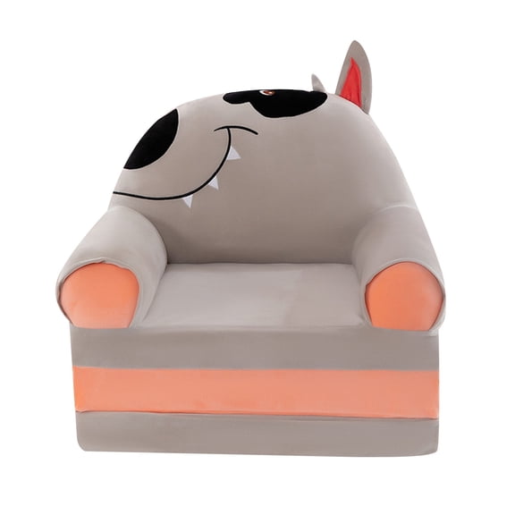 Foldable Kids Sofa Chair Multifunctional Cartoon Design for Kindergarten Nap Activities and Playroom Comfort