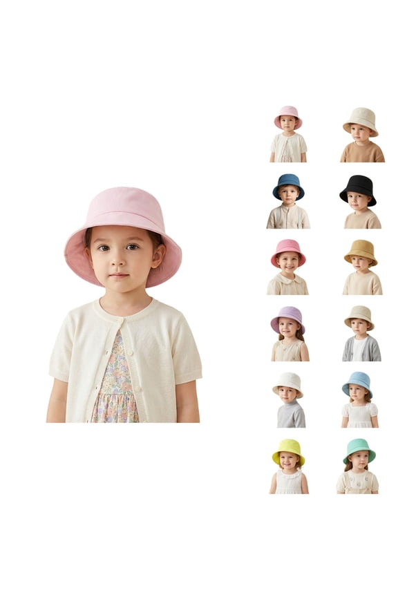 Foldable Kids Sun Hat UV Protection Caps - Lightweight Portable Beach Hats For Boys Girls 1-16 Years, Adjustable Outdoor Sunhats For Summer Travel Camping & Daily Use