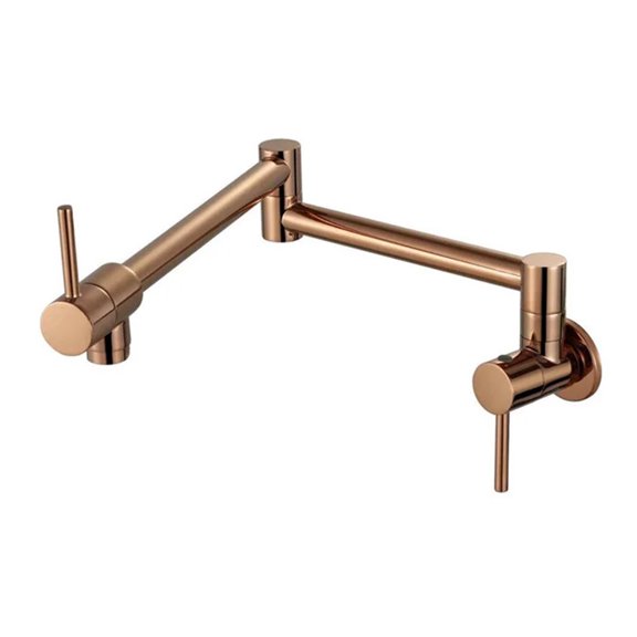Foldable Kitchen Faucet Single Cold Single Hole Pot Filler Tap Wall Mounted Sink Tap Rotate Folding Spout Chrome Gold Brass
