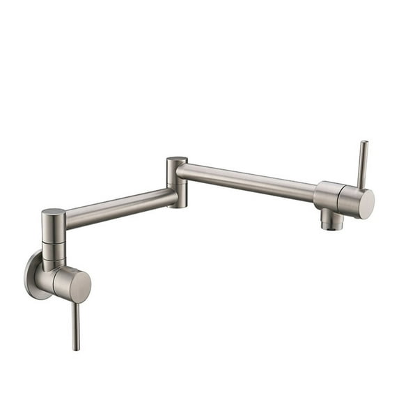 Foldable Kitchen Faucet Single Cold Single Hole Sink Tap Rotate Folding Spout Brass Pot Filler Tap Wall Mounted ,360° Swivel High Arc Faucet