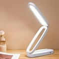 thumbnail image 1 of Foldable LED Desk Lamp with Phone 3 Color Temperatures & Stepless Dimming Blue Light Eye Protection for Reading & Studying Includes USB Cable White or, 1 of 9