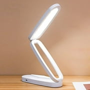 Foldable LED Desk Lamp,Small Book Reading Light with 3 Brightness Color,Rechargeable & Dimmable,Eye-Caring Studying Light,Portable Table Lamp,for Home,Office,Travel