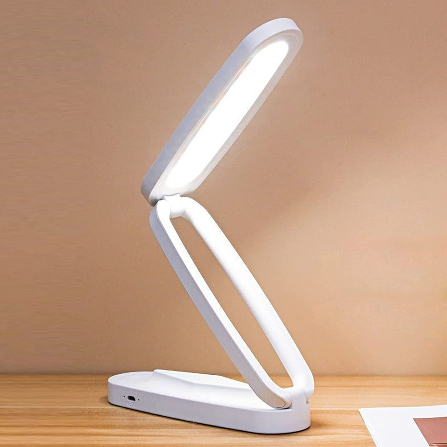 LED Table Lamp,Portable Eye-protected Flexible Gooseneck Small Desk Lights for Dorm Study Office Bedroom-USB or 3 AA Batteries Powered -Not Include