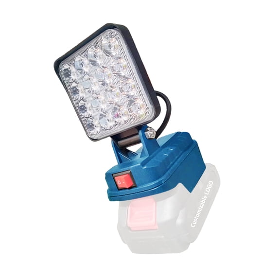 Foldable LED Light Outdoor Flashlights USB Charging For 14.4-20V Lithium Batteries USB Charging Port Plastic Construction