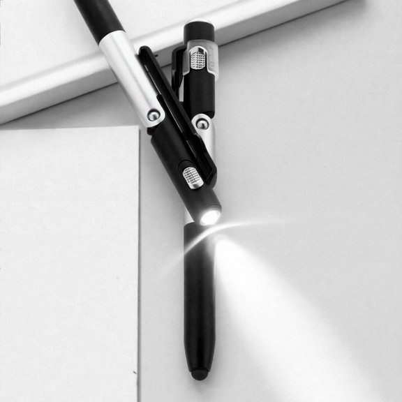 Foldable LED Lighted Writing Pen Portable Illuminated Ballpoint Pen