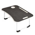 thumbnail image 1 of Foldable Lap Desk, 23.6 Inch Portable Bed Tray Table for Working, Reading, Writing and Eating, Anti-Slip Table for Bed, Sofa, Couch and Floor, Black, 1 of 7