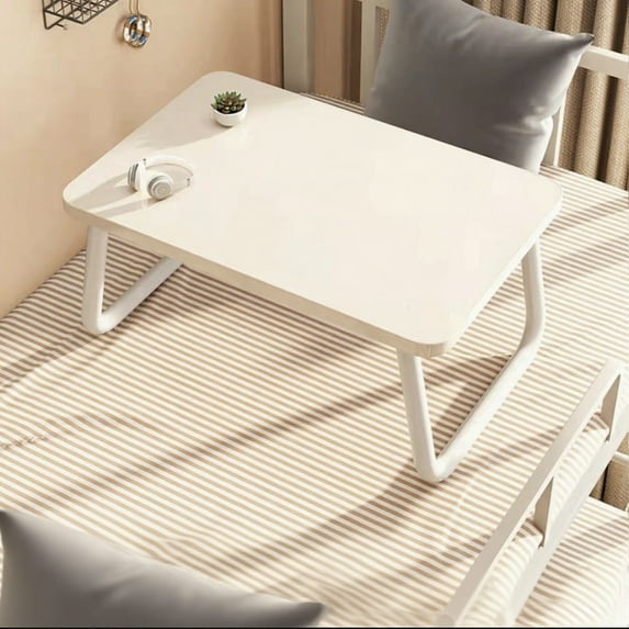 Foldable Lap Desk | Portable Laptop Stand & Bed Tray Table for Sofa Floor Use | Lightweight Wooden Mini Desk for Students & Kids | Breakfast Drawing Study Workstation | 19.7x11.8 Inches